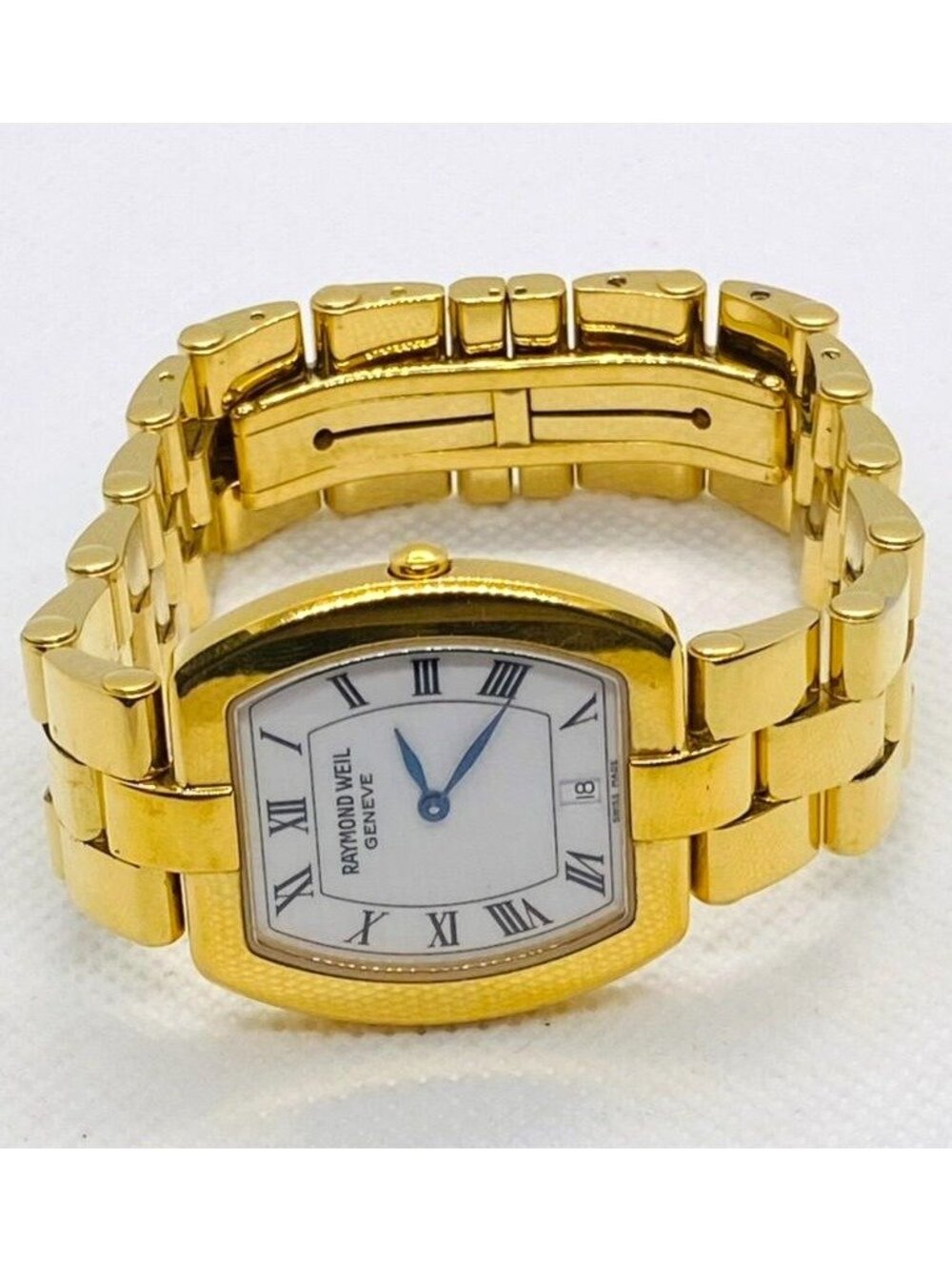Raymond Weil Gold Tone 9217 White Dial Watch Quartz 6.5"